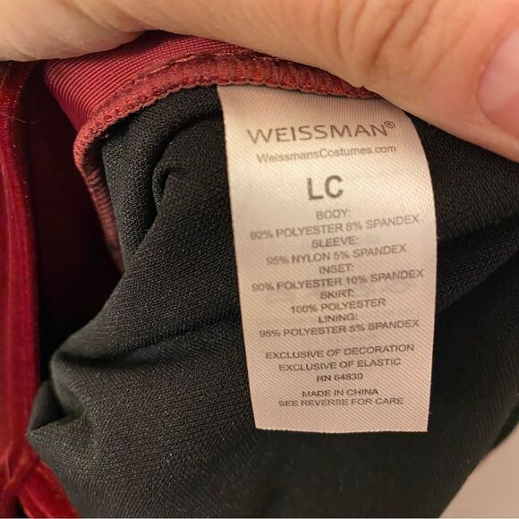 Weissman Slow me Down lyrical dance 9249 Burgundy Asymmetrical child LC - Picture 10 of 11